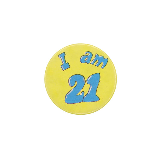 I am 21 缶バッジ バッチ 21歳 誕生日
