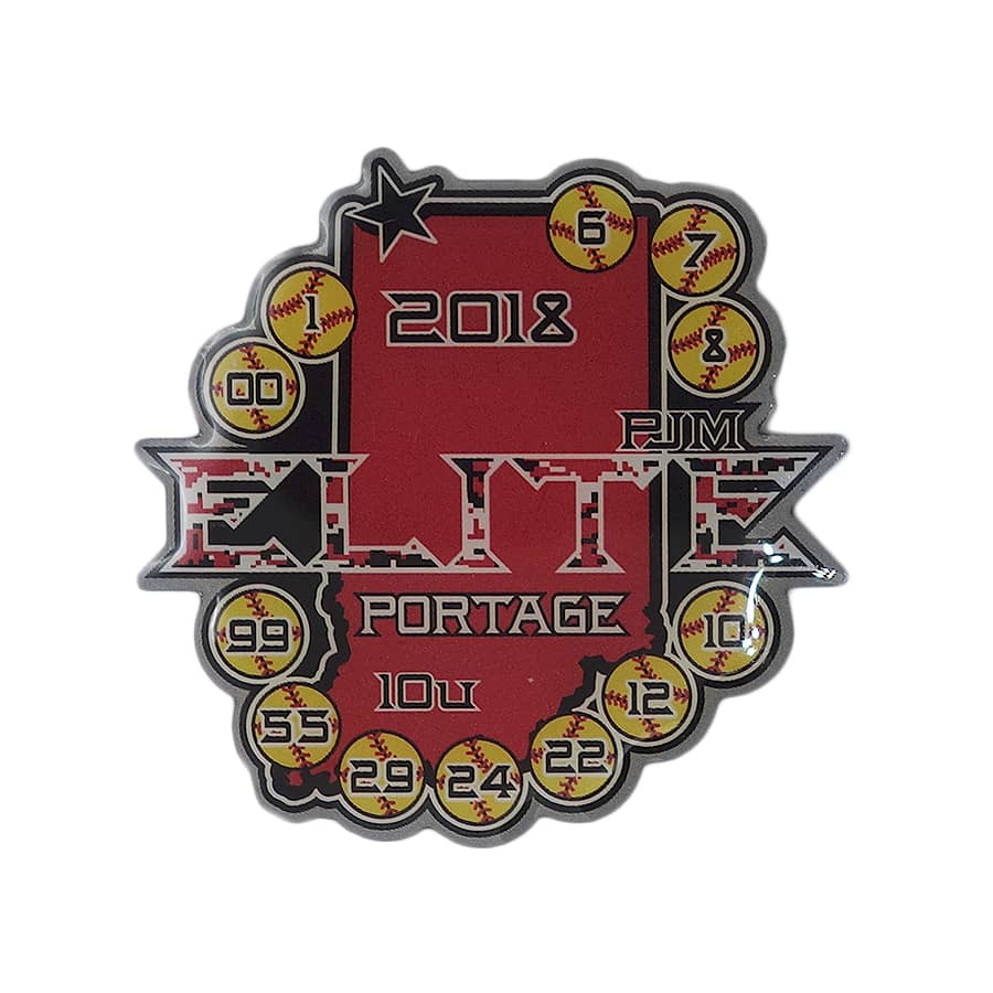 PJM ELITE ソフトボール ピンズ 留め具付き
