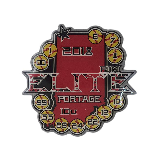 PJM ELITE ソフトボール ピンズ 留め具付き