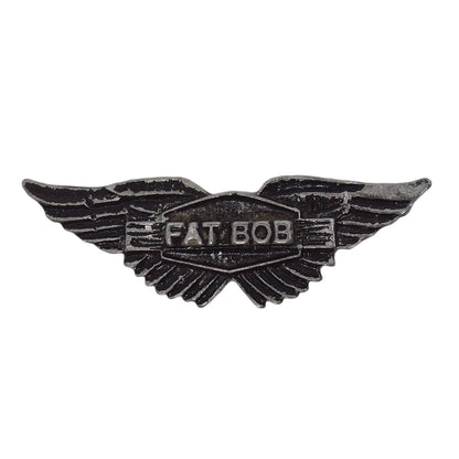 FAT BOB ウイング バイカー ピューター ピンズ