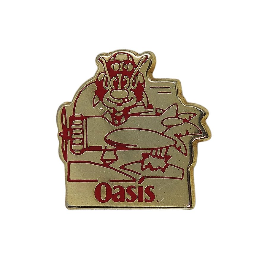 Oasis ピンズ 飛行機 パイロット France3 TV 留め具付き