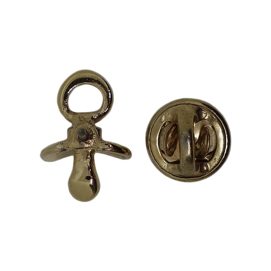 おしゃぶり ピンズ 金色 留め具付き