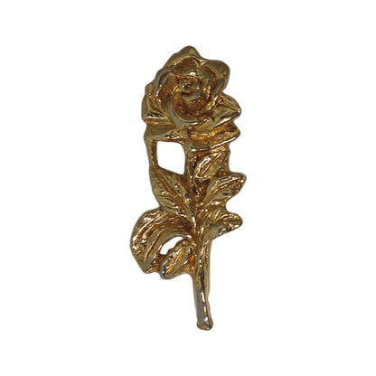 薔薇 ピンズ 花 ローズ 金色 留め具付き