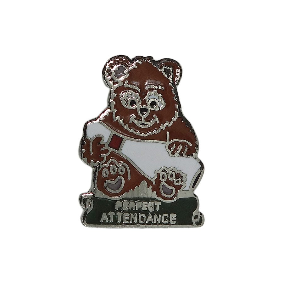 PERFECT ATTENDANCE 熊 ピンバッチ ブローチ ボウリング MAFCO