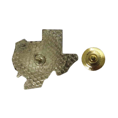 テキサス州 地図型 ピンズ TEXAS アルマジロ 留め具付き