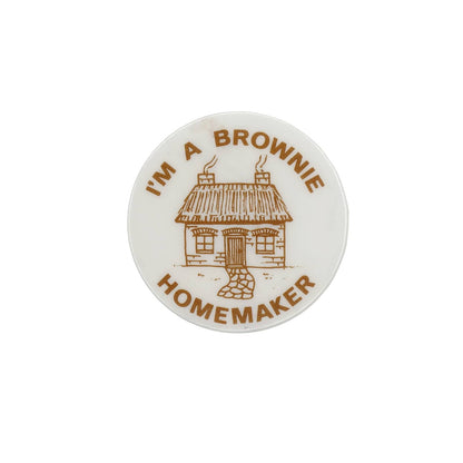 I'M A BROWNIE HOMEMAKER 缶バッジ バッチ ガールスカウト
