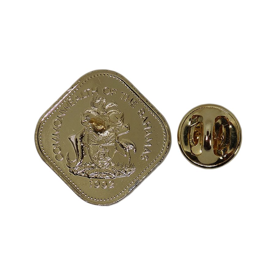 BAHAMA FIFTEEN CENTS 1992 ピンズ 硬貨 コイン 留め具付き