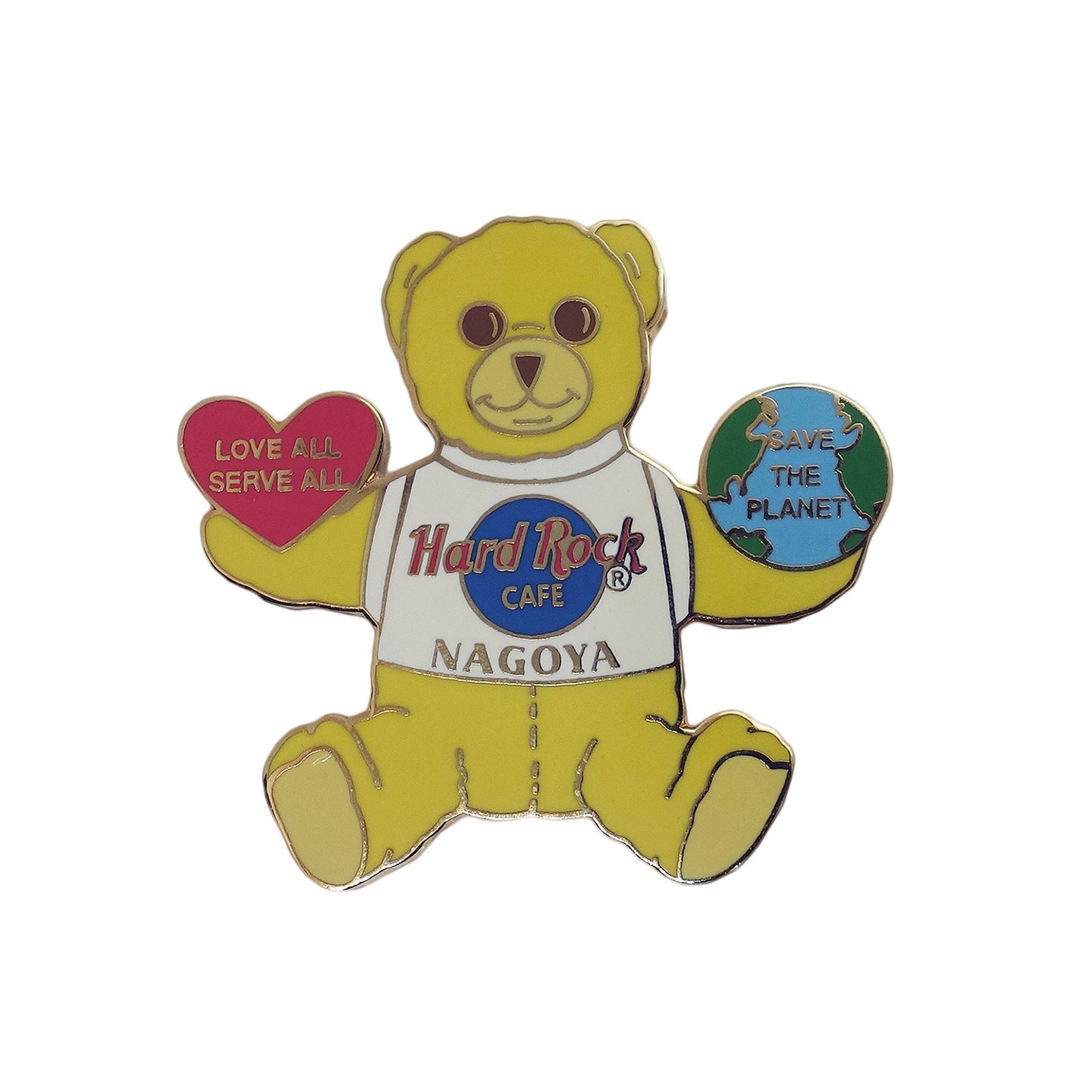 Hard Rock CAFE テディベア ピンズ ハードロックカフェ NAGOYA 留め具付き