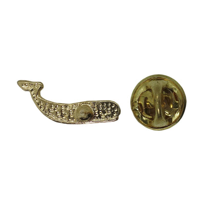 鯨 クジラ ピンズ 金色