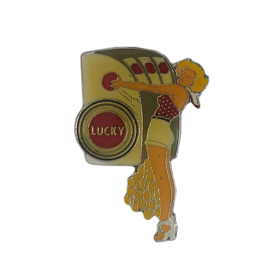 LUCKY STRIKE 煙草 ピンズ スロット ピンナップガール ラッキーストライク 留め具付き