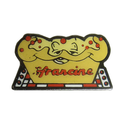 ピンズ francine パウンドケーキ 留め具付き フランス レトロ ピンバッジ