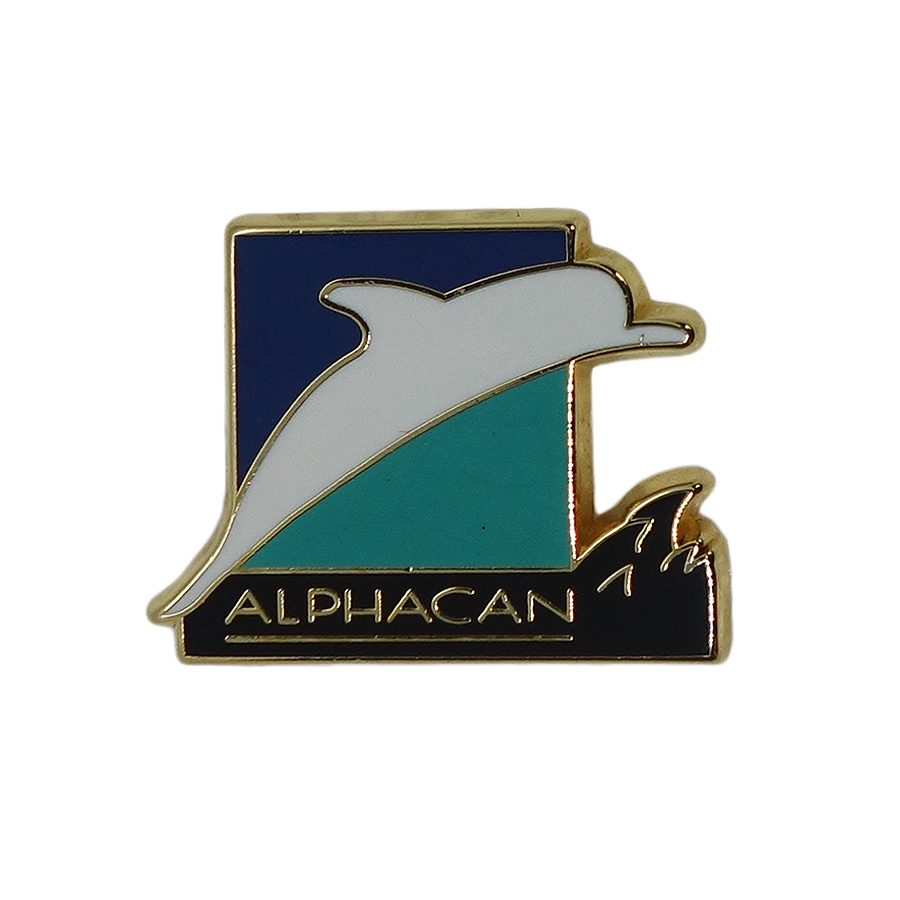 ALPHACAN ピンズ イルカ Arthus Bertrand レトロ 留め具付き