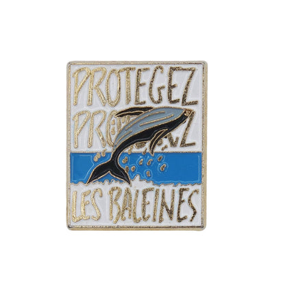 PROTEGEZ LES BALEINES 鯨 ピンズ