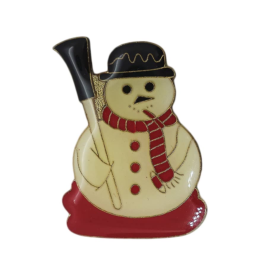 雪だるま ピンズ スノーマン 留め具付き