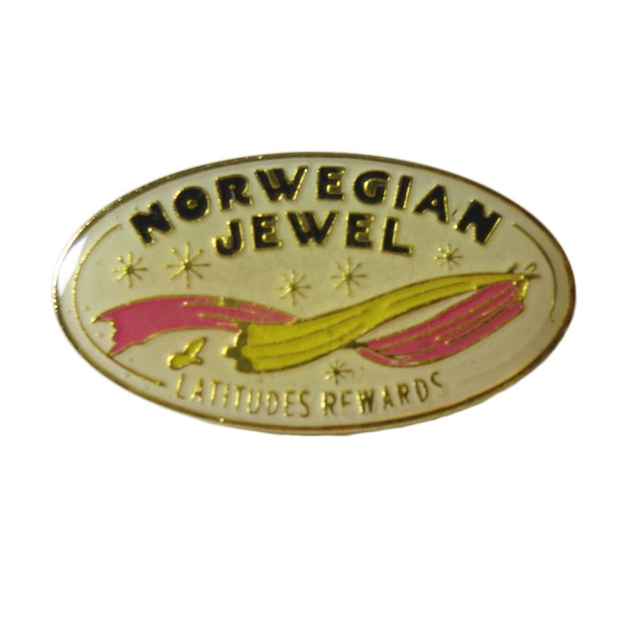ピンズ 船 クルーズ客船 NORWEGIAN JEWEL 留め具付き レトロ