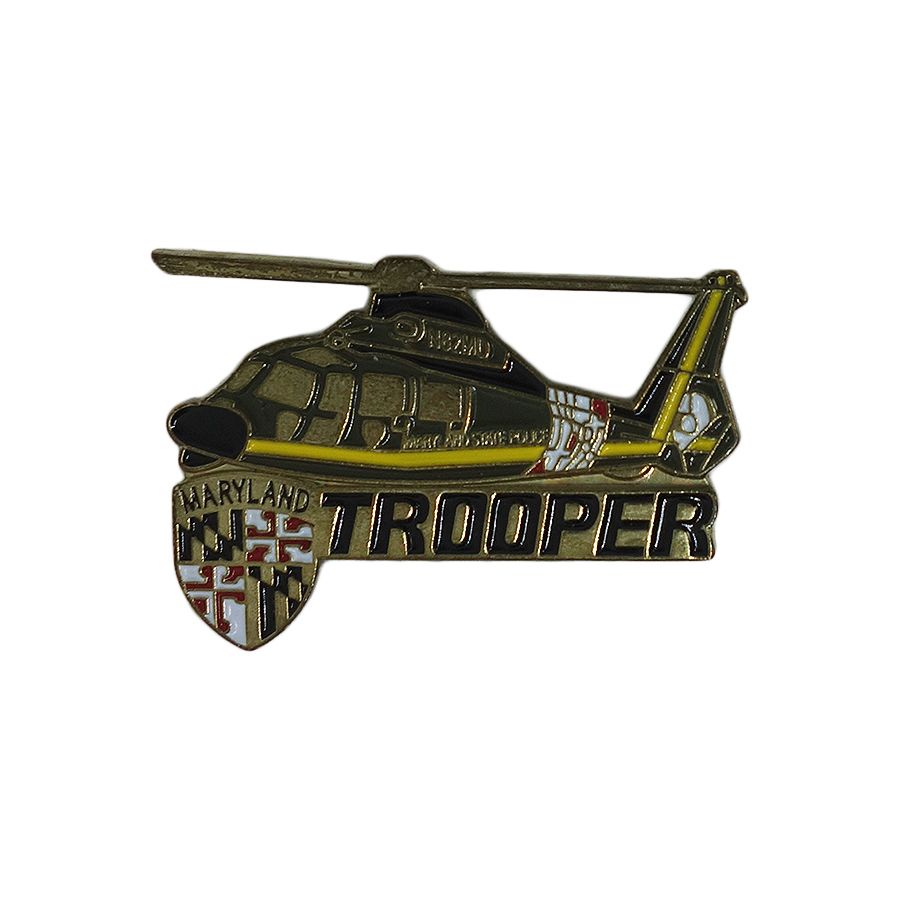 MARYLAND TROOPER ヘリコプター ピンズ メリーランド州警察 留め具付き