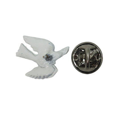 白鳩 ピンズ 鳥  留め具付き