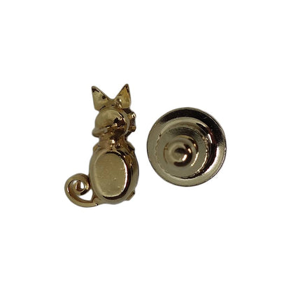 ラインストーン 猫 ピンズ 留め具付き