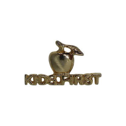 林檎 KIDS FIRST ピンズ 金色 林檎 留め具付き