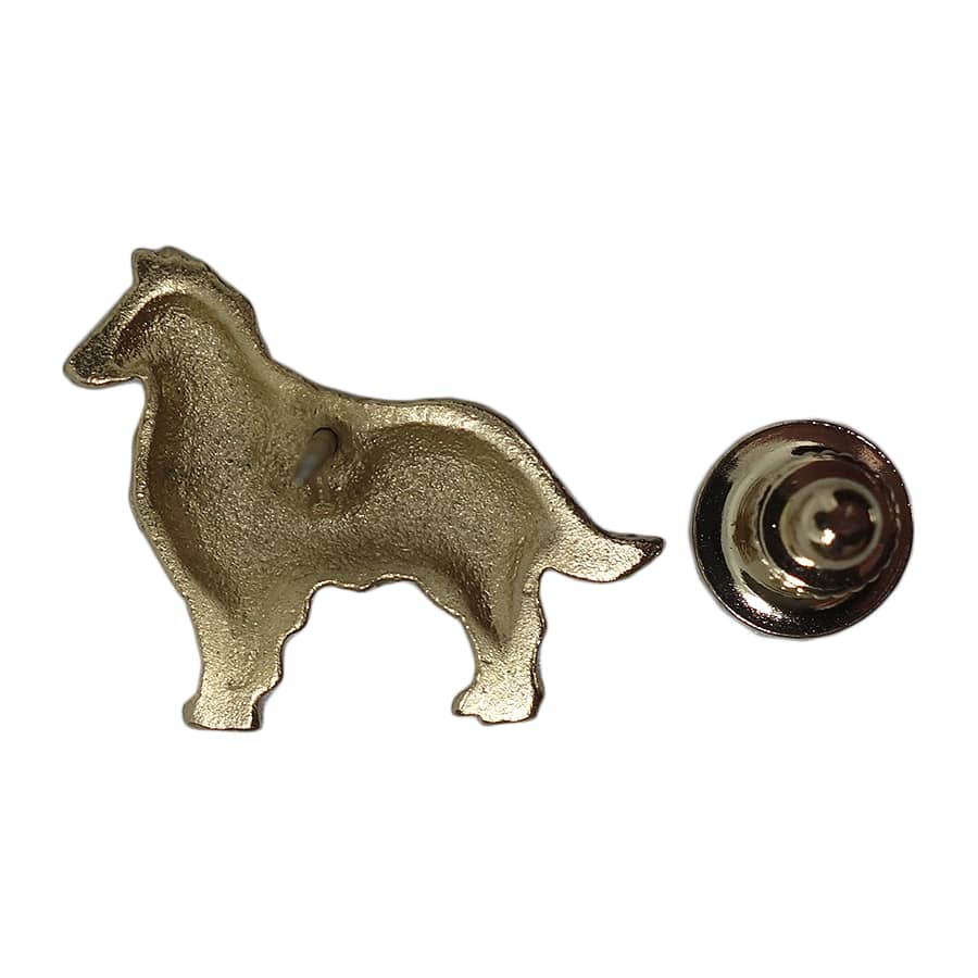 犬 ピンズ 金色 動物 留め具付き