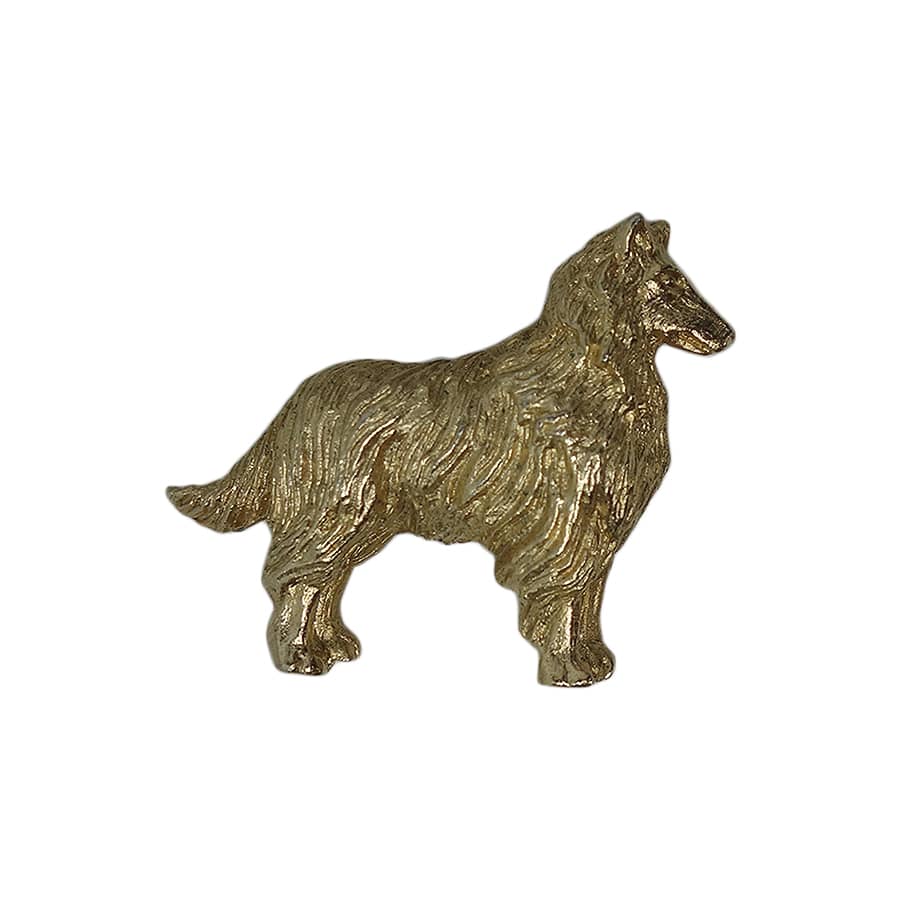 犬 ピンズ 金色 動物 留め具付き