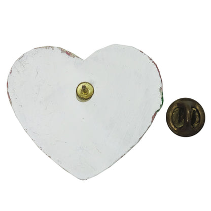ハート 薔薇 ピンズ 留め具付き
