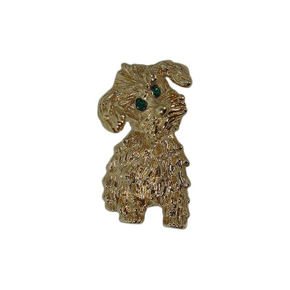 犬 ピンズ 金色 動物 留め具付き