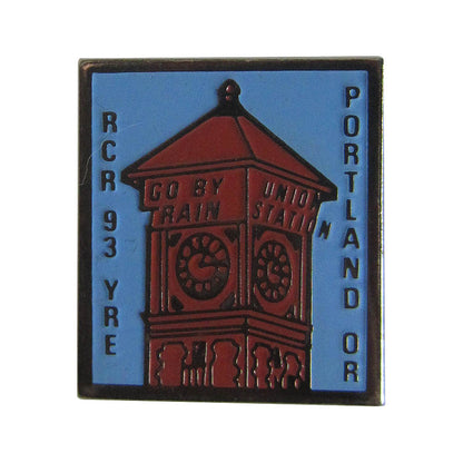 ピンズ Portland Union Station アメリカ 留め具付き レトロ ピンバッジ