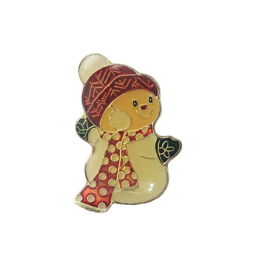 雪だるま ピンズ クリスマス 留め具付き