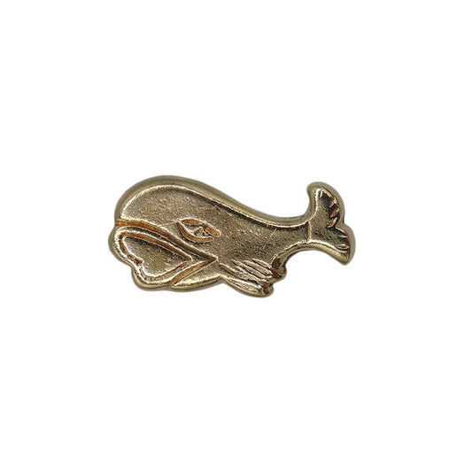 鯨 クジラ ピンズ 金色