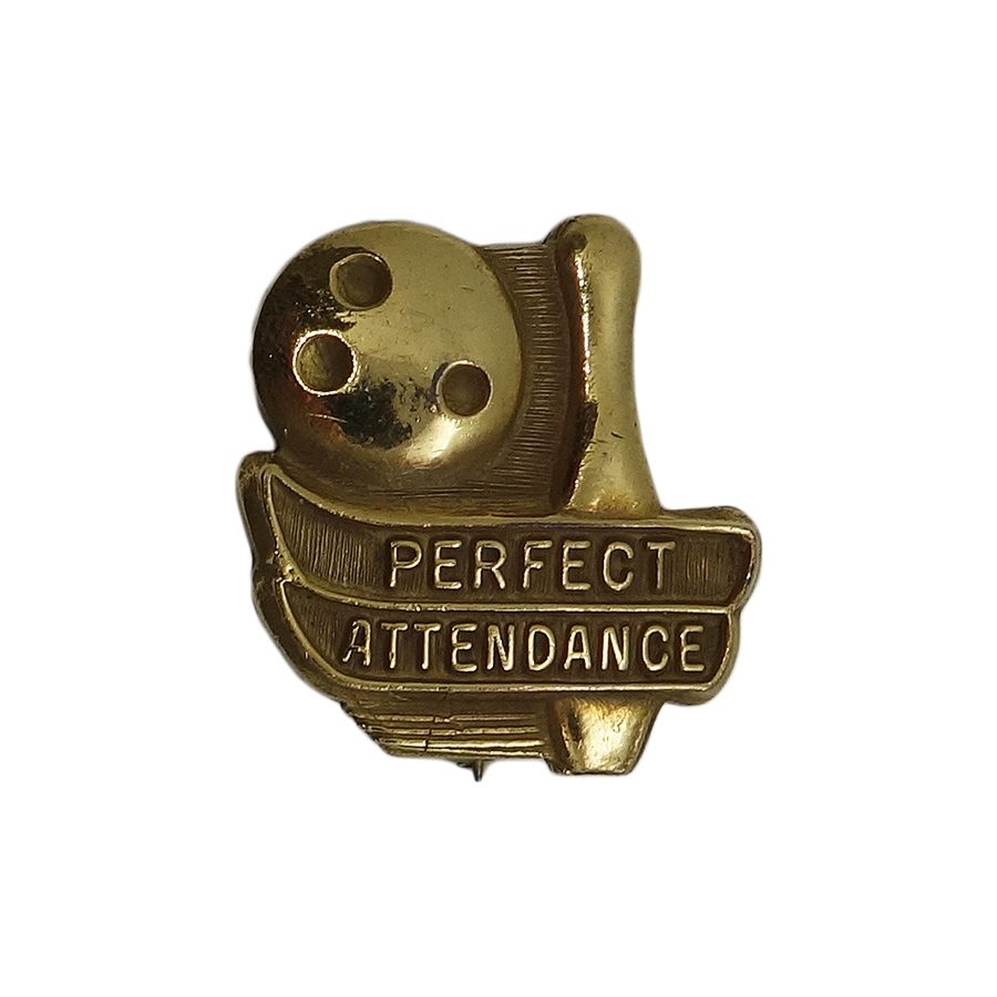 PERFECT ATTENDANCE ボウリング ピンバッジ ブローチ