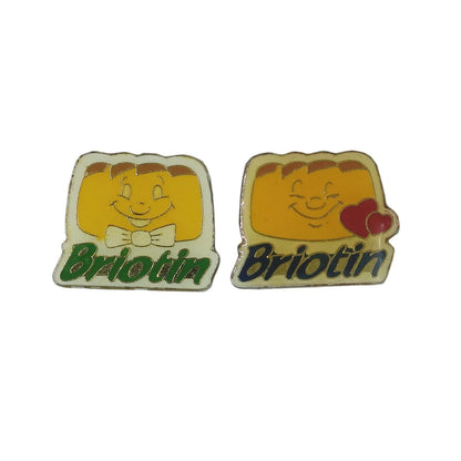 Briotin 菓子パン ピンズ 2点セット 留め具付き