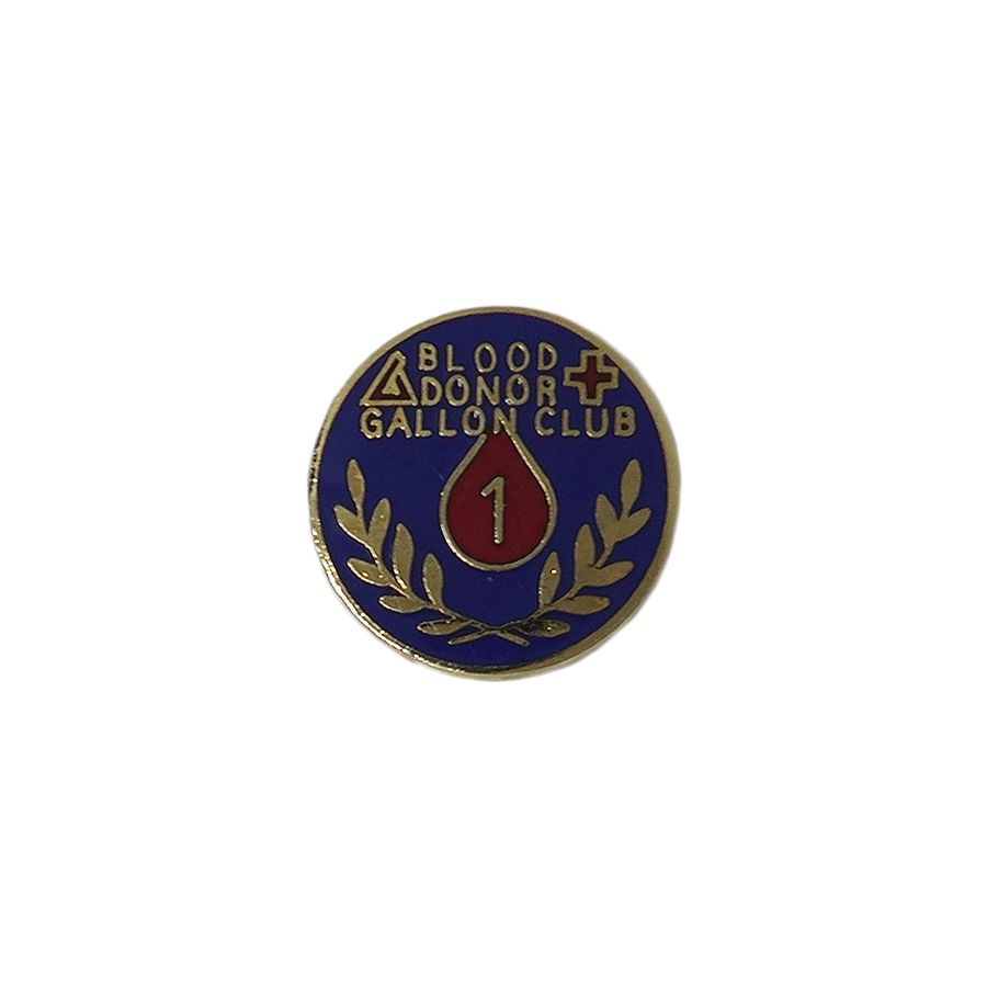 BLOOD DONOR GALLON CLUB ピンズ 赤十字 献血 留め具付き