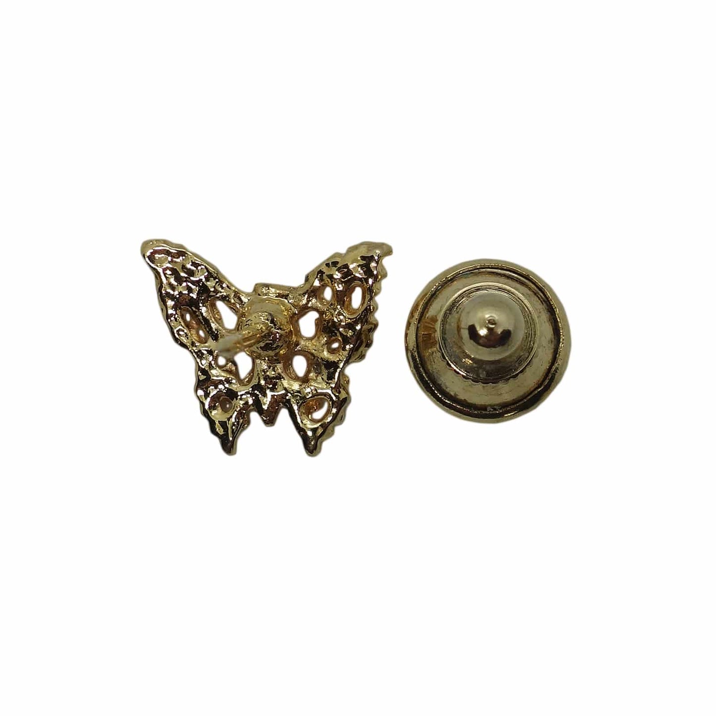 蝶 ピンズ 金色 留め具付き