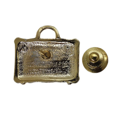 トラベルバッグ ピンズ 金色 カバン 留め具付き