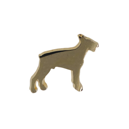 犬 シルエット ピンズ 金色 動物