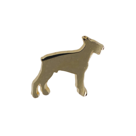 犬 シルエット ピンズ 金色 動物