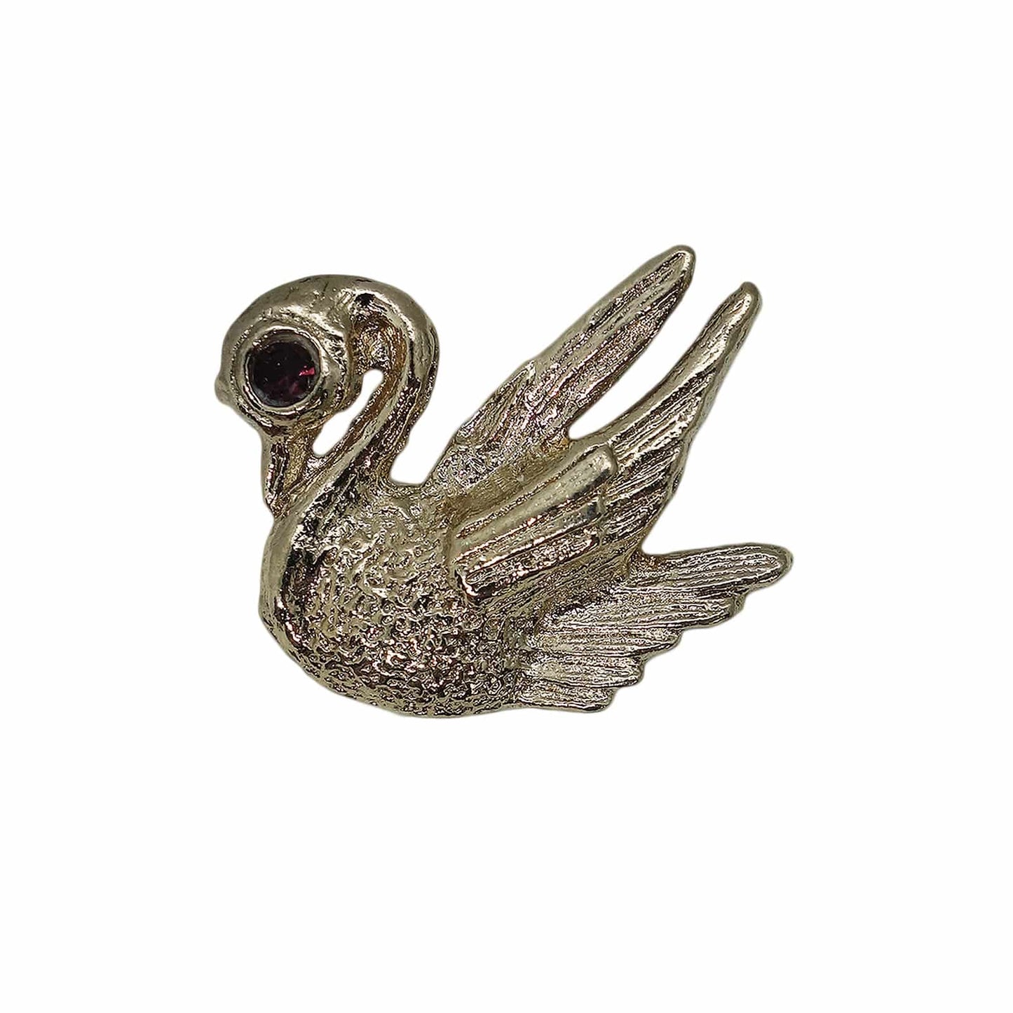 鳥 ピンズ ハクチョウ 留め具付き
