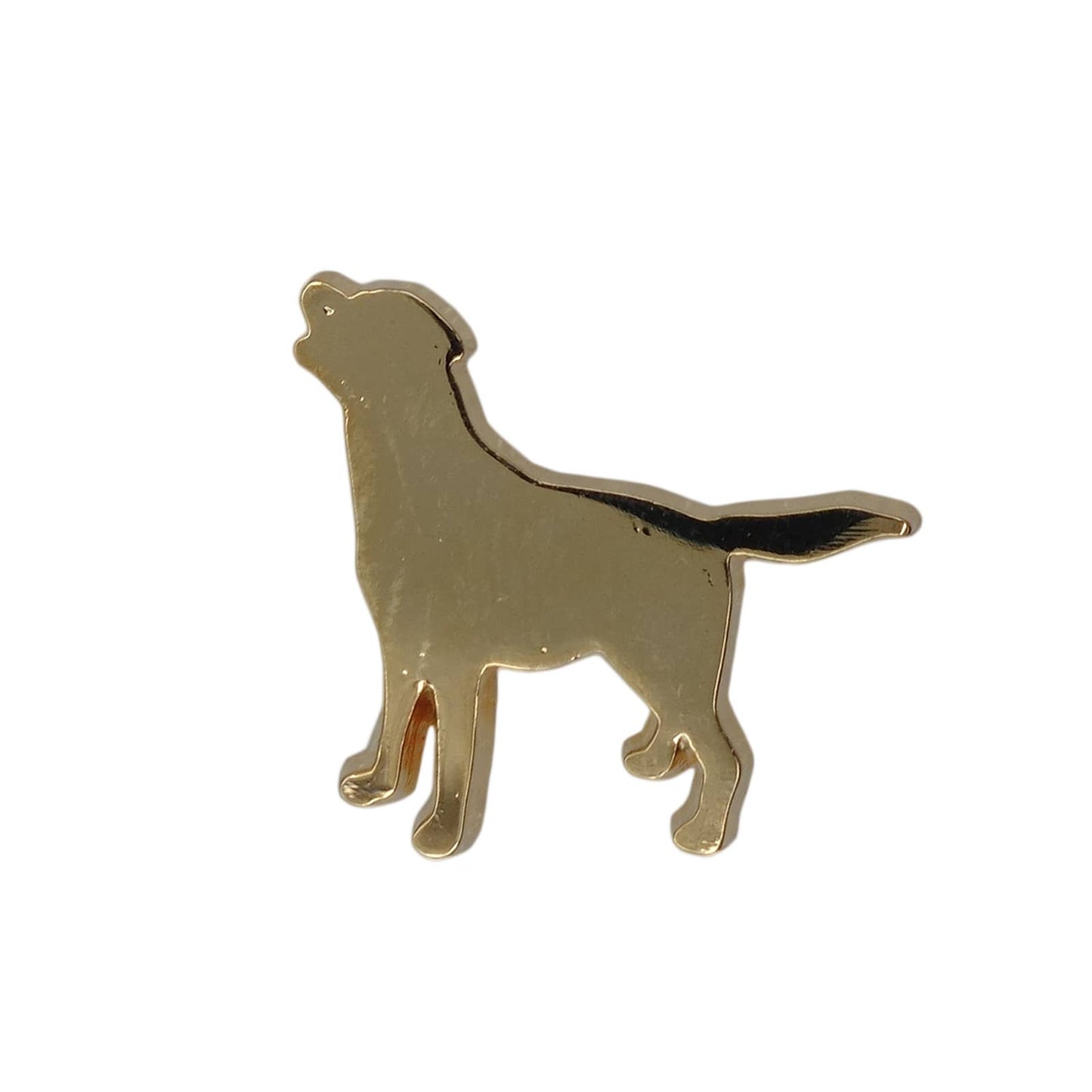 犬 シルエット ピンズ 金色 動物