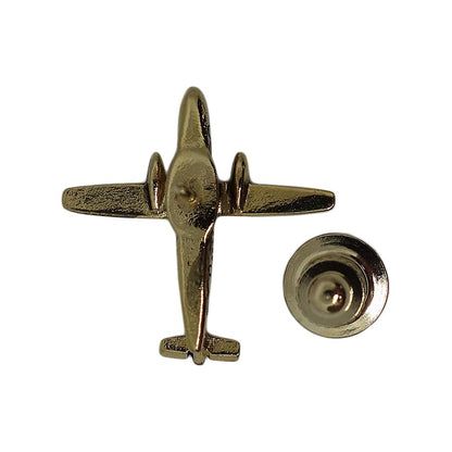 飛行機 ピンズ 金色 留め具付き