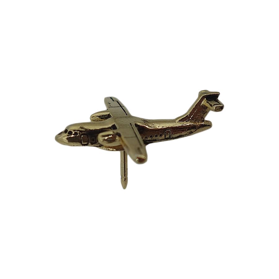 飛行機 ピンズ 金色 留め具付き