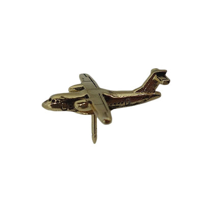 飛行機 ピンズ 金色 留め具付き
