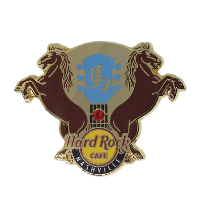 Hard Rock CAFE 馬 ギター ピンズ ハードロックカフェ NASHVILL 留め具付き