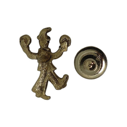 ピエロ ピンズ 道化師 金色 ラインストーン 留め具付き