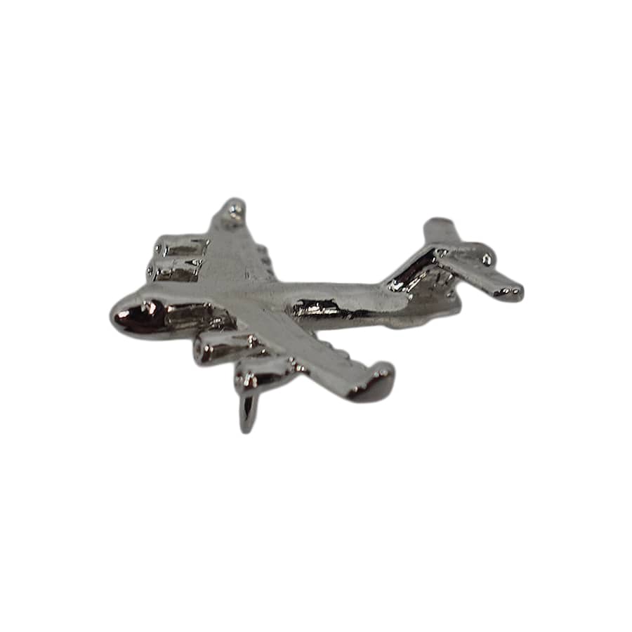 飛行機 ピンズ 銀色 留め具付き