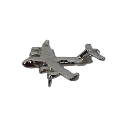 飛行機 ピンズ 銀色 留め具付き