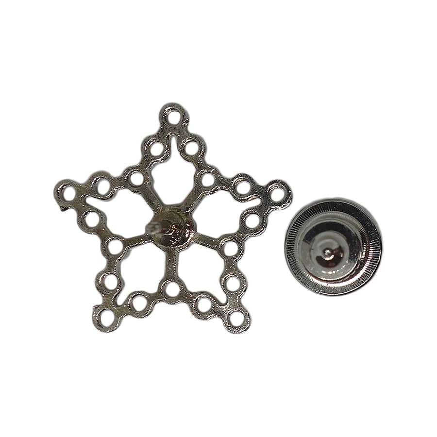星型 ピンズ スター 留め具付き
