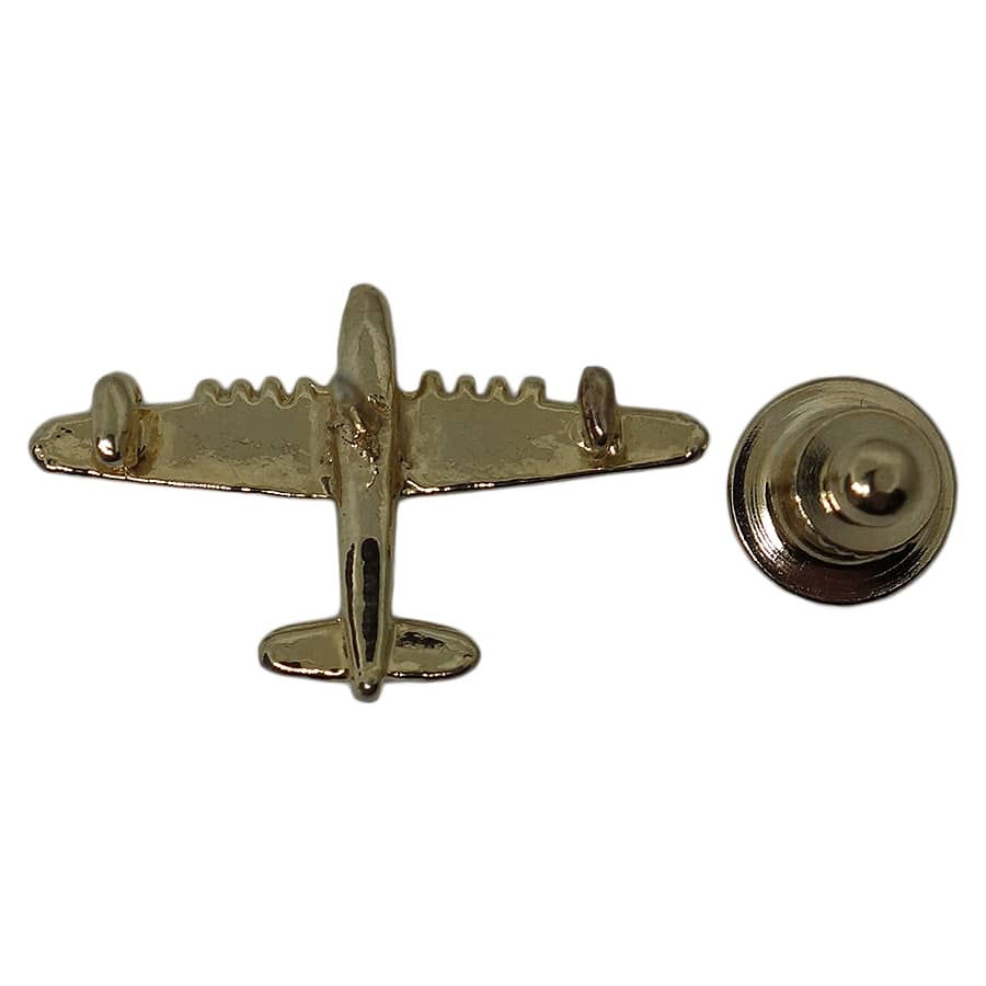 飛行機 ピンズ 金色 留め具付き