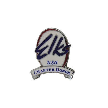 Elks USA エルクス慈悲保護団体 ピンズ CHARTER DONOR 留め具付き