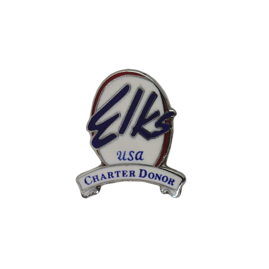 Elks USA エルクス慈悲保護団体 ピンズ CHARTER DONOR 留め具付き
